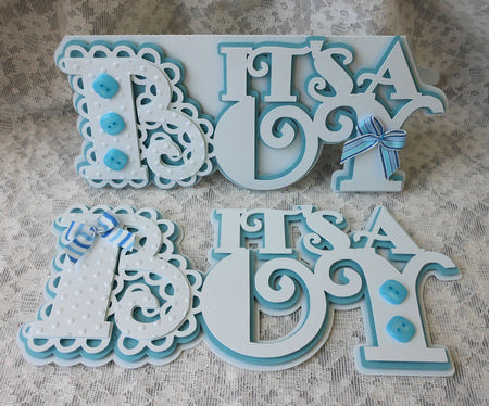 Scalloped Layer It's a Boy Card & Topper Set - Only