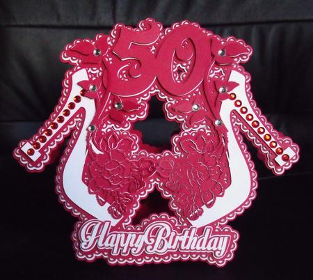 50th Flourished Shoes Card
