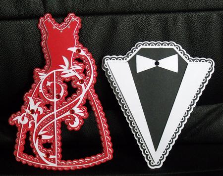 Bride Dress and Groom Suit Toppers