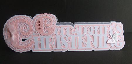Scalloped Christening Goddaughter Card