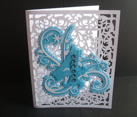 Number 4 Floral Wrapped Card