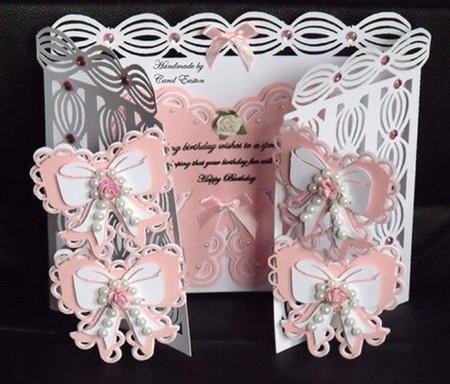 Ribbon and Bows Door Card
