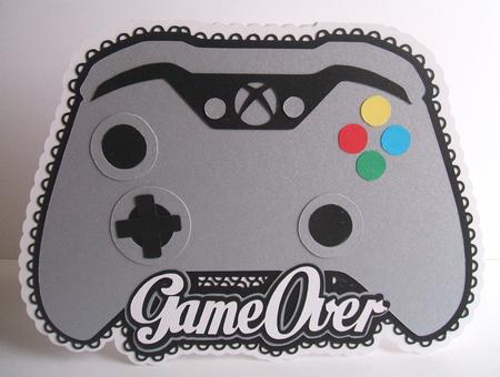 Game Over X-box Controller Card