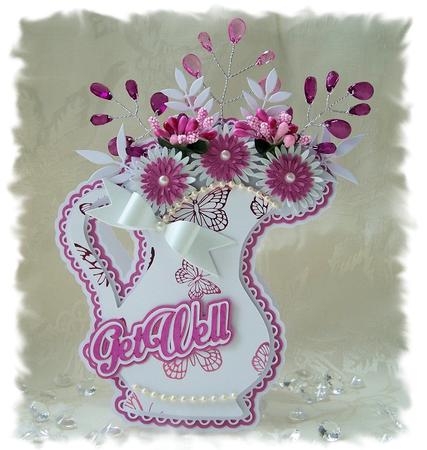 Get Well Jug of Flowers Card