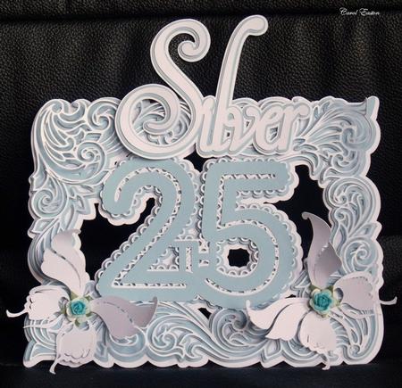 Silver Anniversary Layered Topper
