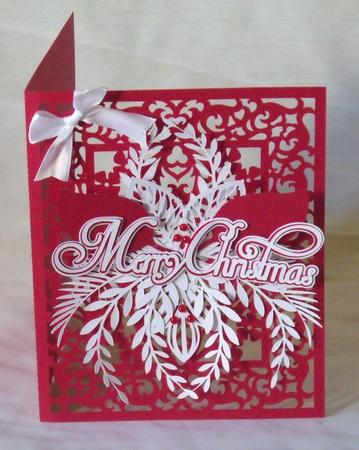 Christmas Leaves Layered Card