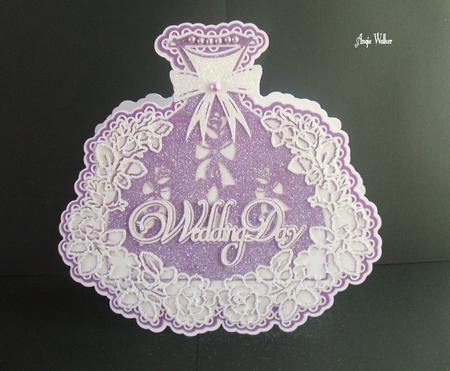 Wedding Floral Bride Dress Card