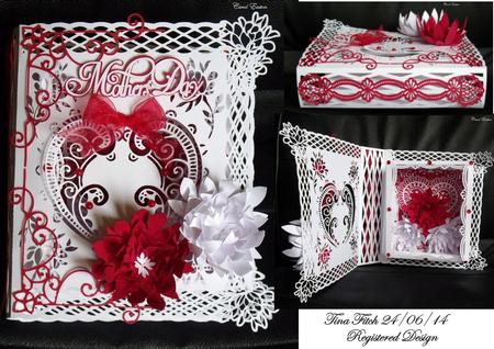 Peony Folded Faux Book Card