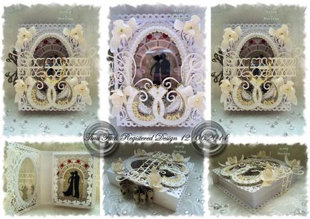 Wedding Folded Faux Book Card