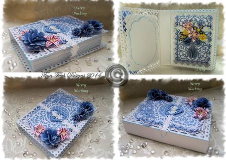Floral Folded Faux Book Card