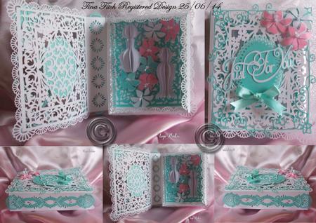 Lilies & Perfume Folded Faux Book Card
