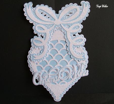 Scalloped Layered Fancy Bauble Topper Only