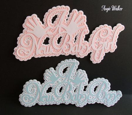 Boy & Girl Scalloped Layered Toppers
