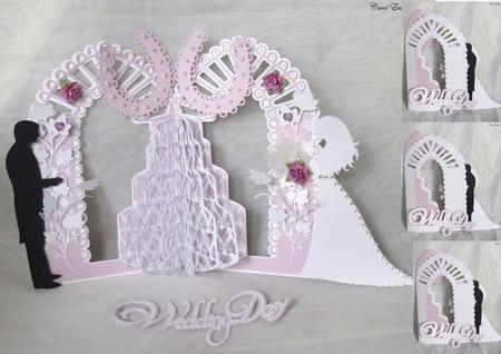 Wedding Day Cake Open Card