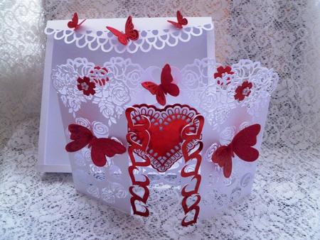Rose Heart Door Card