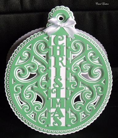 Christmas Bauble Layered Card Only