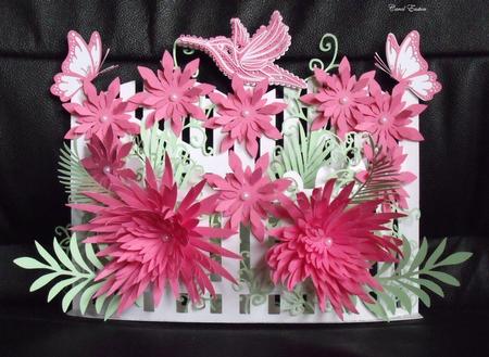 Bowed Flower Gate Door Card