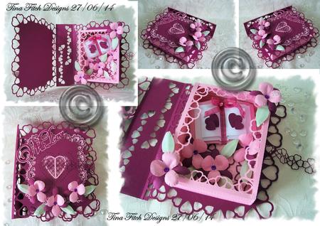 With Love Folded Faux Book Card