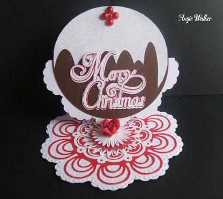 Christmas Pudding Easel Card