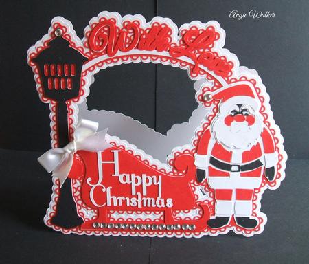 Santa Lamp Sleigh Card