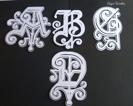 Gothic Layered Alphabet