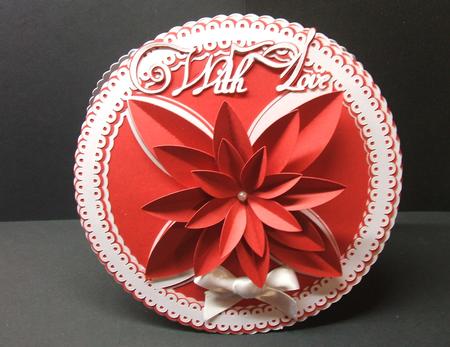 Poinsettia Aperture Round Card