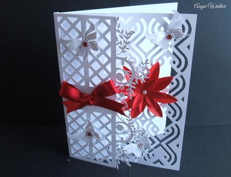 Poinsettia Double Front Card