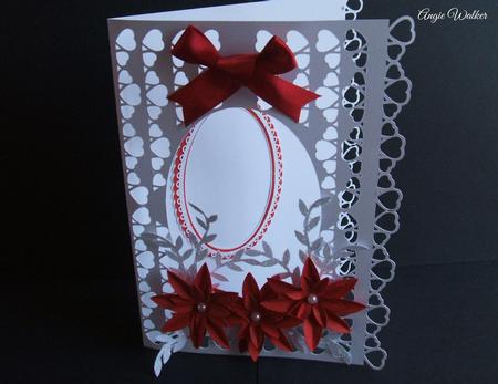 Heart Poinsettia Card