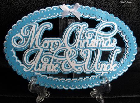 Merry Christmas Auntie & Uncle Topper Only