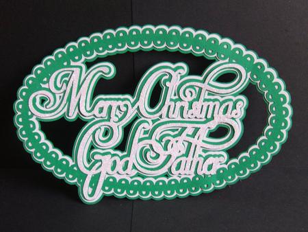 Merry Christmas Godfather Topper Only