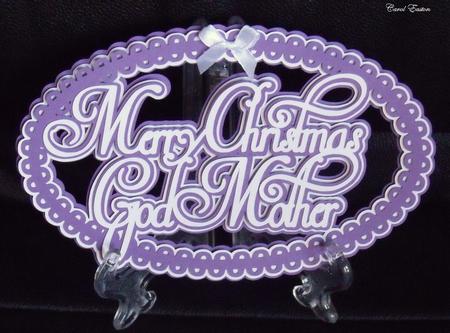 Merry Christmas Godmother Topper