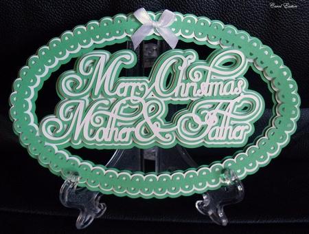Merry Christmas Mother & Father Topper Only