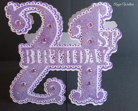 21st Split Birthday Card