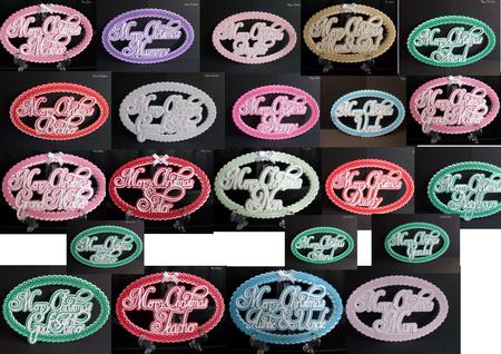 26 Scalloped Christmas Sentiment Toppers