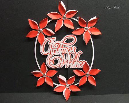 Christmas Wishes Poinsettia Ring Topper