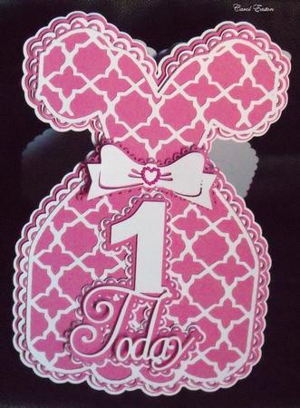 Girls Dress Age Card