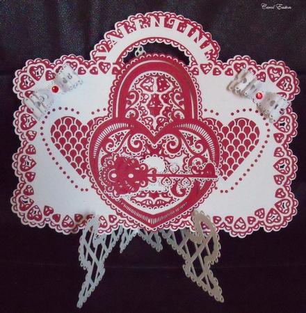 Valentine Heart Open Book and Stand Card