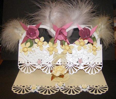 3D Daffodil/fuschia Easel Card