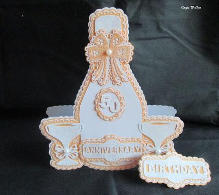 50th Anniversary/birthday Bottle Card