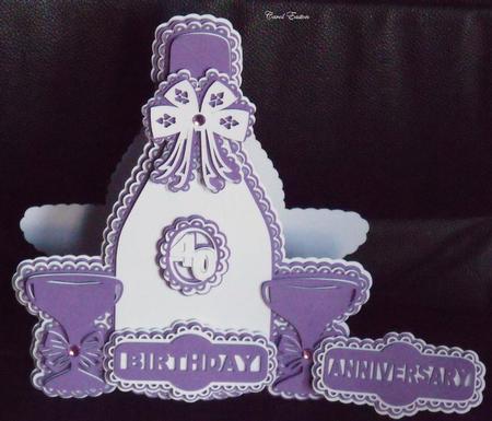 40th Anniversary/birthday Bottle Card