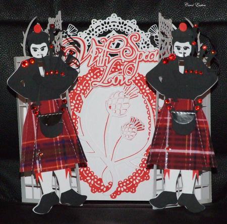 Scottish Piper Door Card