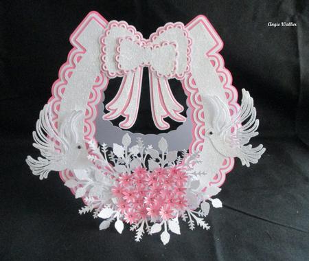 Wedding Floral Horseshoe Card Only