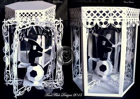 3D Football Carousel Card & Box