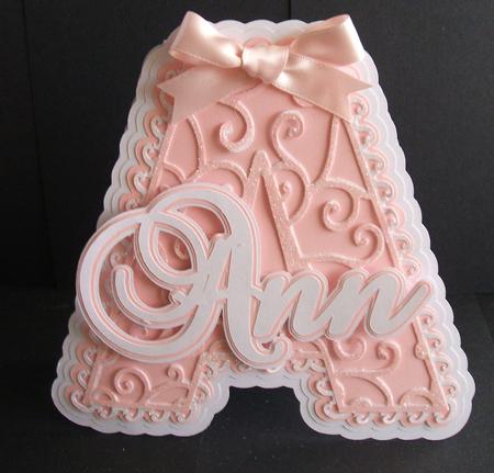 Filigree Letter Ann Name Card