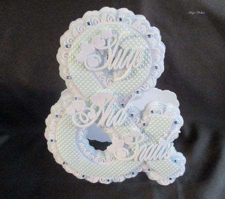 Baby Boy Ampersand Card Design Space