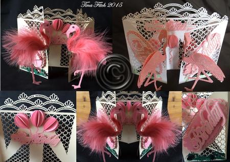 Birthday Flamingo Door Card