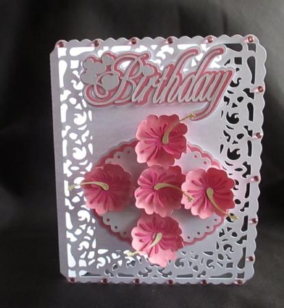 Hibiscus Birthday Layered Card