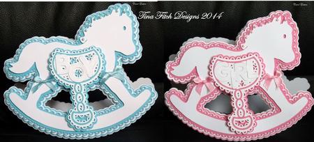 Baby Rocking Horse Layered Card