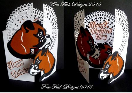 Birthday Boxer Dog Door Card