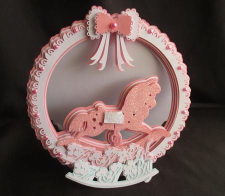 Boy/girl Rocking Horse Card
